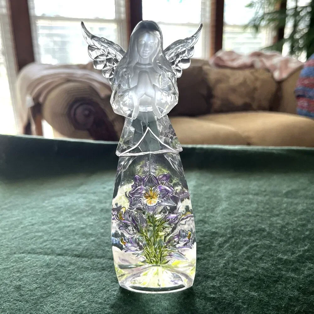 Roman Inc Praying Angel Flower Fairy Figurine Acrylic 7